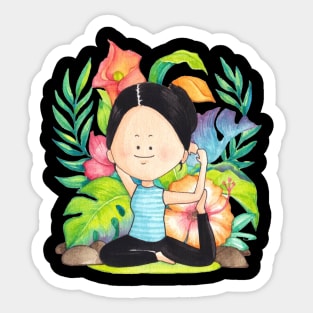 yoga girl Sticker